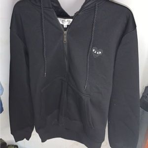 Comme Des Garcons Play Black Zip Up